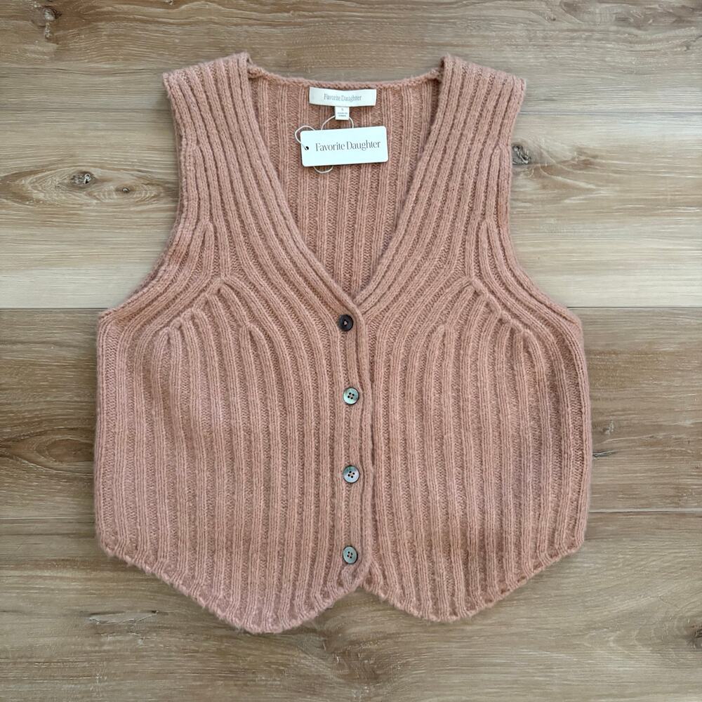 Favorite Daughter The Knit Favorite Vest Wool Cashmere Blend S